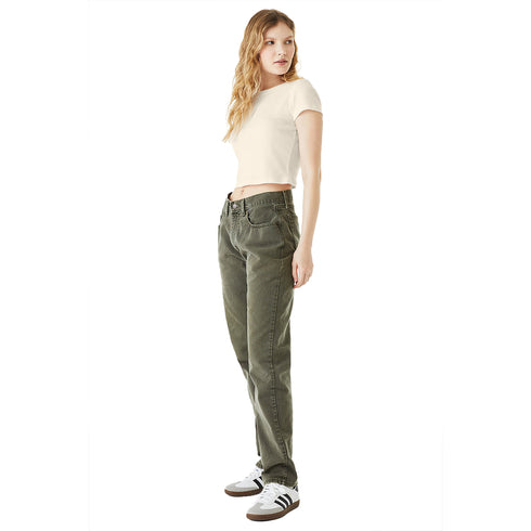 Women's Micro Rib Baby Tee Solid Natural Blend model